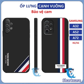 Ốp lưng Samsung A32, A52, A72 4G/5G in hình thương hiệu đơn giản chống bẩn viền cạnh vuông bảo vệ cam điện thoại TPU