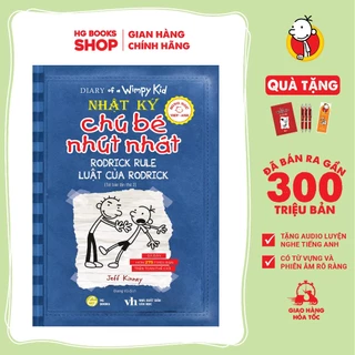 Nhật Ký Chú Bé Nhút Nhát - Diary of a Wimpy Kid Tập 2: Luật của Rodrick. Bản Song Ngữ. Bán 300 Triệu Bản- Kèm File Nghe