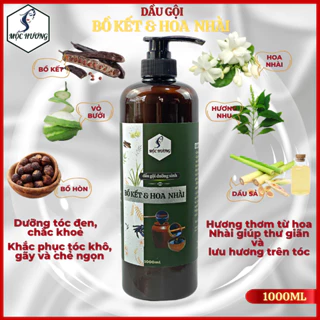 Dầu gội bồ kết hoa nhài nhà Mộc Hương - Giảm khô gãy – mượt tóc – dưỡng mượt tóc