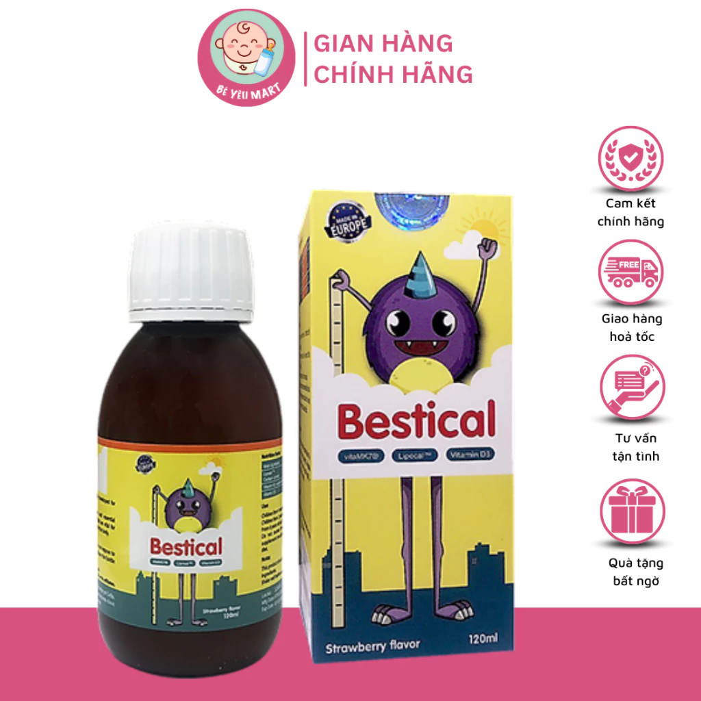 Canxi Sinh Học Bestical - Hỗ Trợ Xương Chắc Khỏe, Phát Triển Chiều Cao Trẻ (120ml)