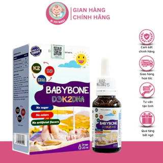 Babybone D3k2dha Hỗ Trợ Hấp Thu Canxi, Dha Tối Đa Gíup Trẻ Cao Lớn, Thông Minh Hơn (lọ 20ml)