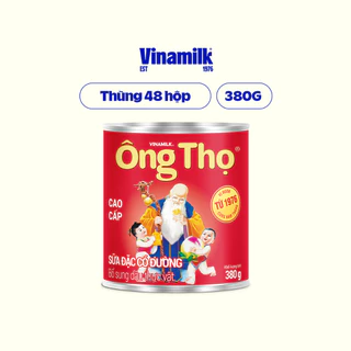 Thùng 48 hộp Sữa đặc có đường Ông Thọ đỏ - hộp thiếc 380g