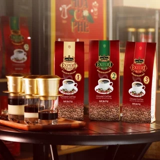 Cà Phê Rang Xay Expert Blend 1 KING COFFEE - Túi 500g - Sản phẩm đặc chế dành riêng cho quán café - cà phê nguyên chất R