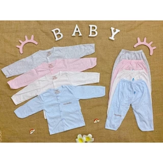 Bộ quần áo Noubaby mẫu trơn cho bé từ sơ sinh chất liệu cotton dày dặn