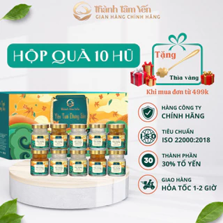 Yến Chưng Sẵn - Tổ Yến Chưng Combo 10 Hũ - 30% Yến Đảo Tươi/hũ 70ml - Yến Sào Thành Tâm Yến Chính Hãng - Quà sinh nhật