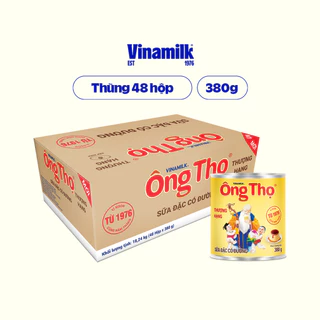 Thùng 48 hộp Sữa đặc có đường Ông Thọ trắng - Hộp thiếc 380g