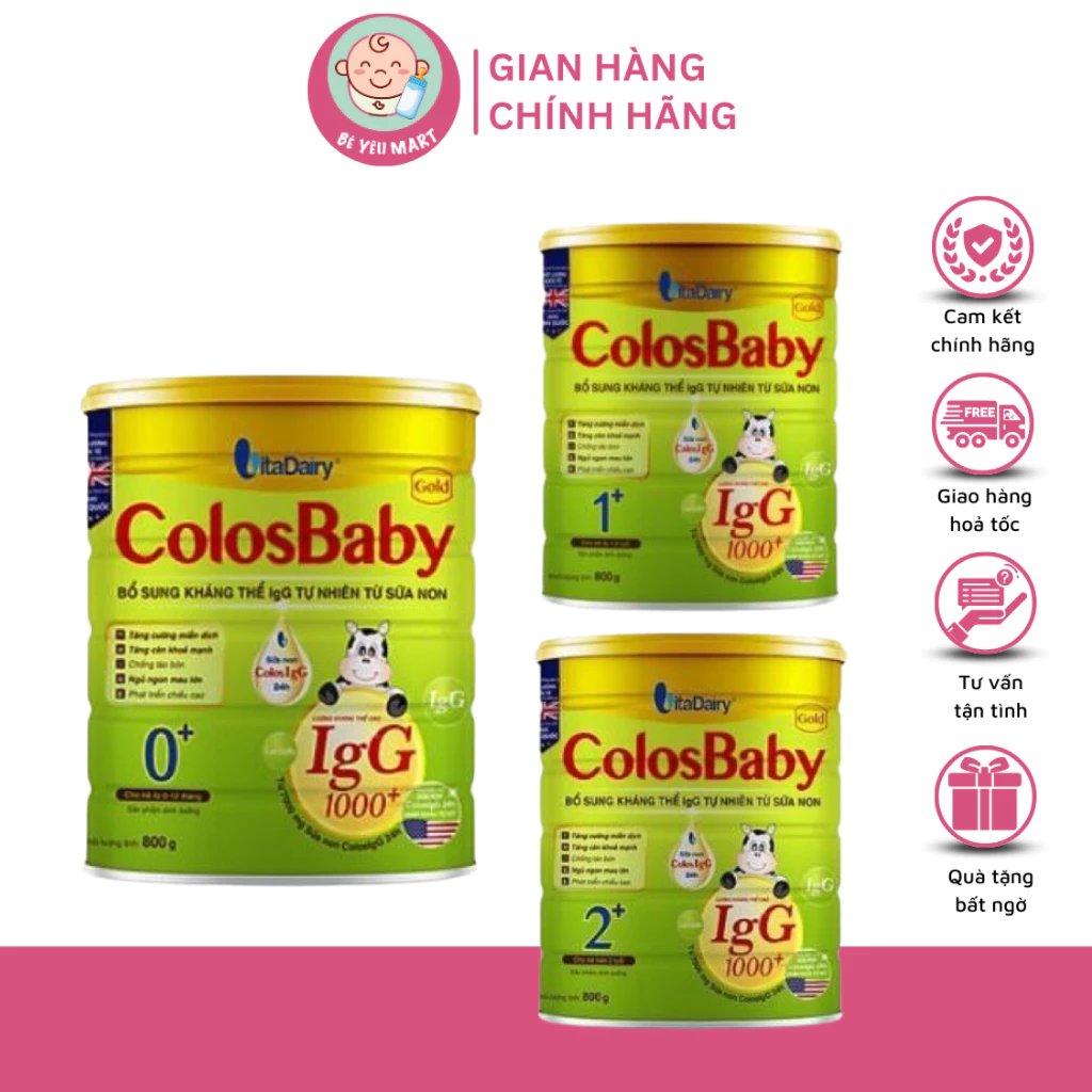 Sữa Colos Baby Gold 0+,1+,2+ Đủ Số Lon 800gr ( Date 2025)