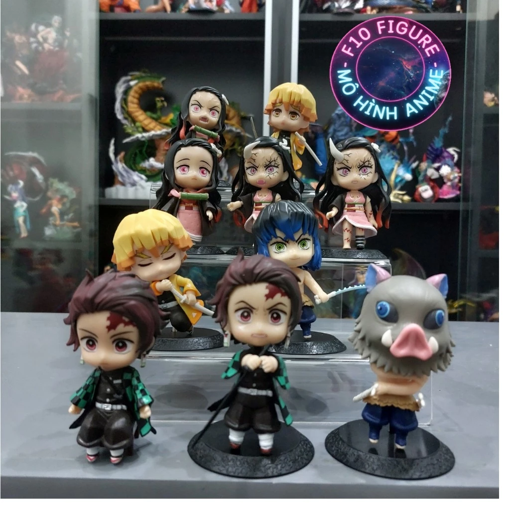 Mô hình kimetsu no yaiba chibi  - Mô hình anime - Mô hình thanh gươm diệt quỷ chibi giá rẻ 10CM