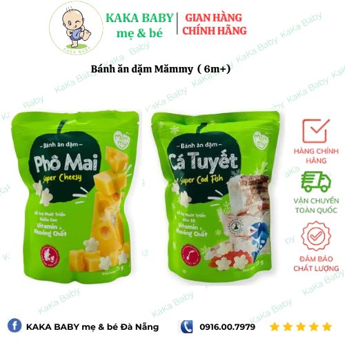 Bánh ăn dặm Mămmy đủ vị cho bé 6m+