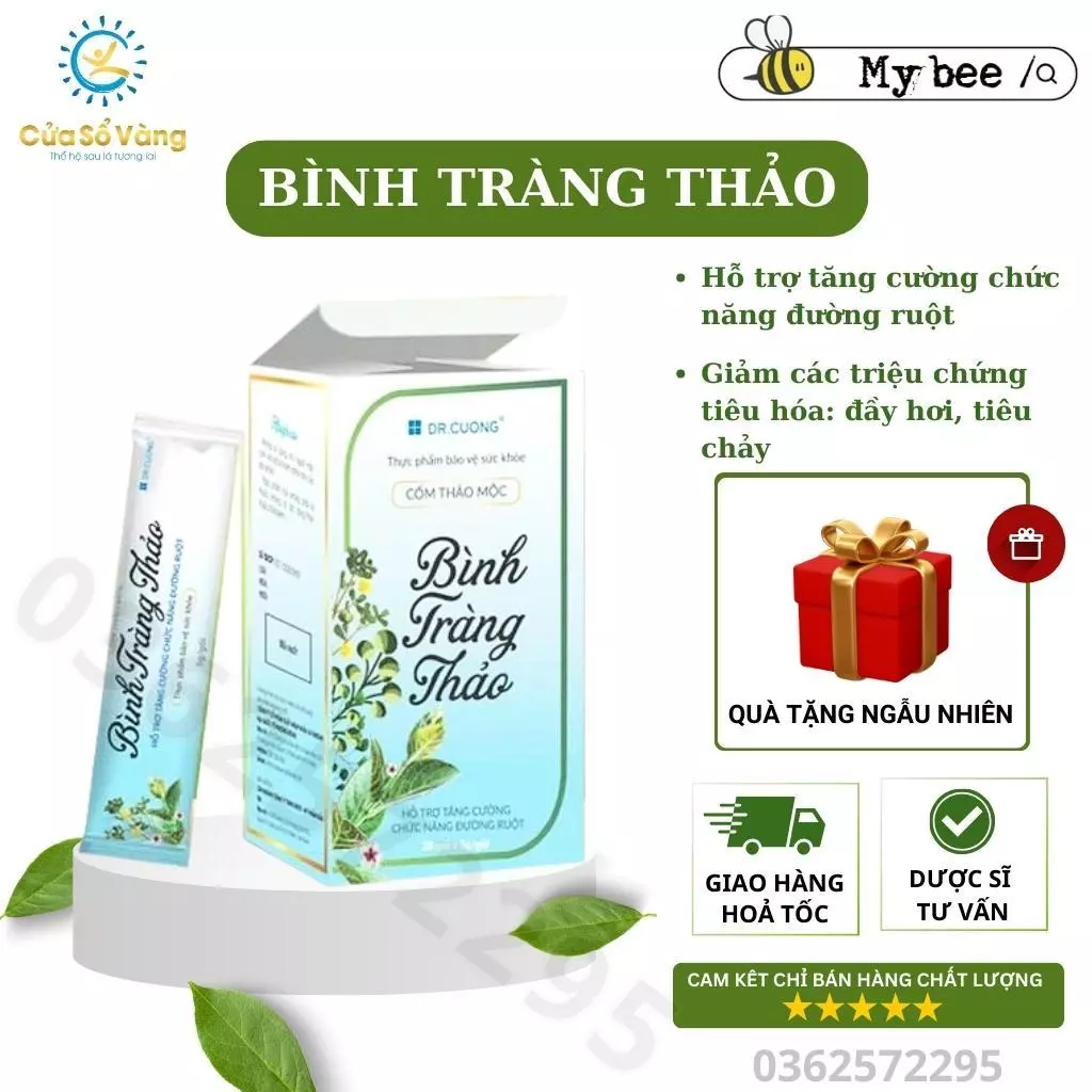 Bình tràng thảo Cửa Sổ Vàng Cốm thảo mộc tăng cường chức năng đường ruột, hỗ trợ tiêu hóa - MyBee