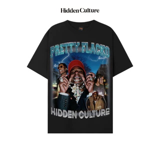 Áo Thun Oversize Hidden Culture - PRETTY FLACKO T-SHIRT - Black