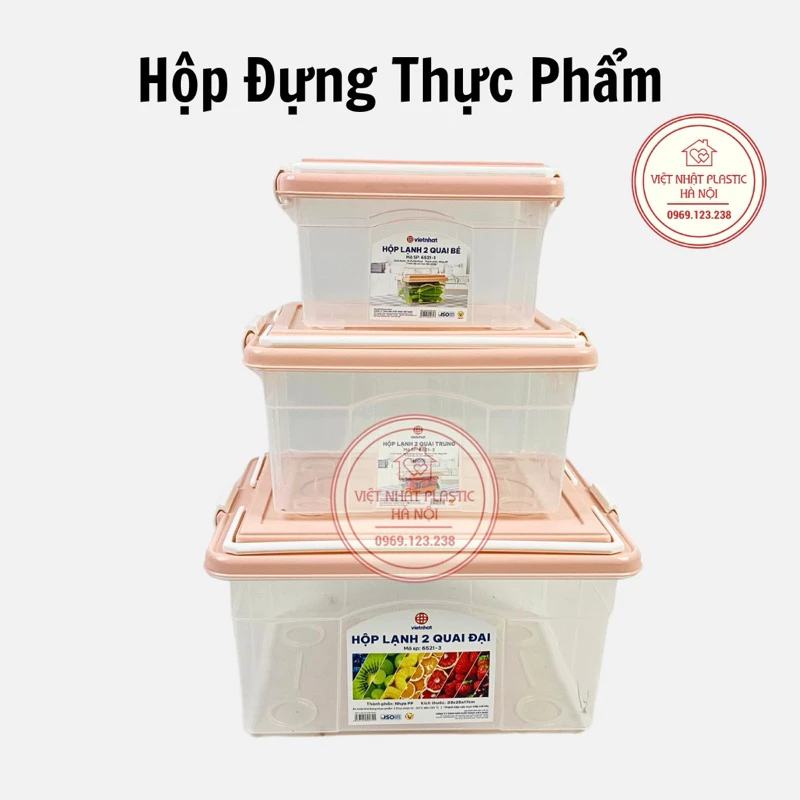 Hộp thực phẩm có quai xách nhựa Việt Nhật, An toàn thực phẩm