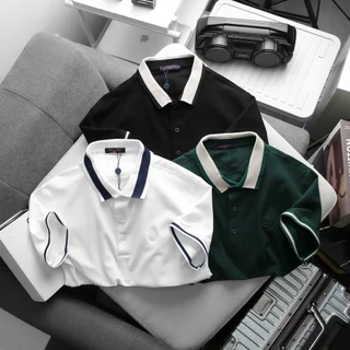 Áo Polo Nam cổ bẻ 3Bros chất vải pique xuất dư cao cấp form áo slim fit bigsize 100 kg - 3bros