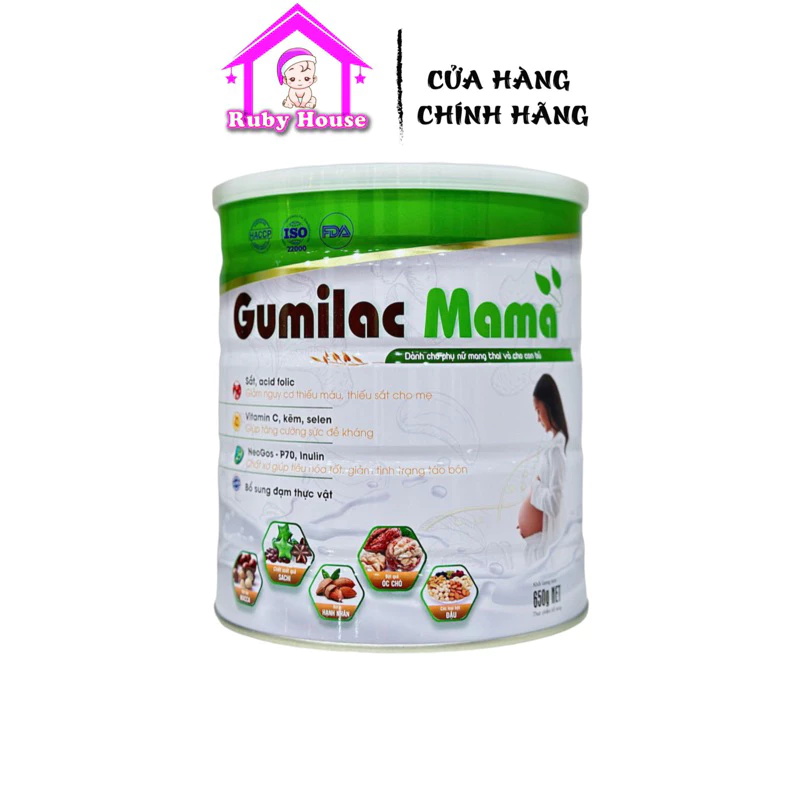 [Chính hãng] Sữa hạt bầu cao cấp Gumilac Mama lon 650g