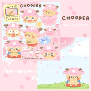 Sticker sheet tuần lộc CHOPPER One Piece | TSUBAME.ARTS