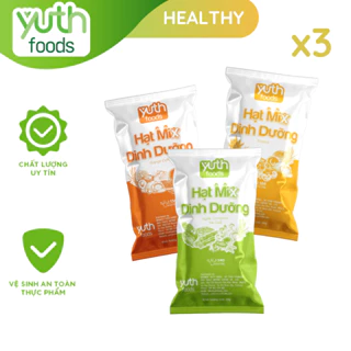 Combo 3 gói Hạt mix dinh dưỡng Yuth Foods 30g - Ăn vặt healthy, thuần chay, ngon bổ dưỡng