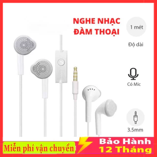 Tai nghe Samsung giắc cắm 3.5mm có míc dành cho mọi điện thoại Android , bảo hành 12 tháng