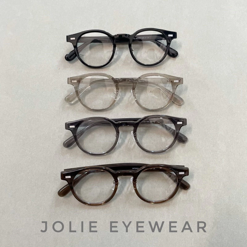 Kính giả cận, Gọng kính cận nhựa tròn nam nữ mắt chống ánh sáng xanh 72321 Jolie eyewear
