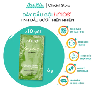 Dây Dầu Gội Tinh Dầu Bưởi hiNICE ngăn ngừa gãy rụng (6g) - 10 Túi/Dây