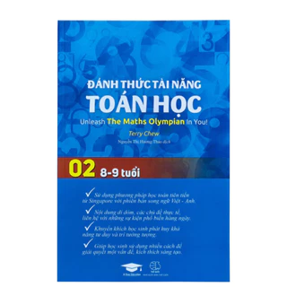 Sách - Đánh Thức Tài Năng Toán Học 2 - Toán Song Ngữ Singapore - Toán lớp 2, lớp 3 ( 8 - 9 tuổi )