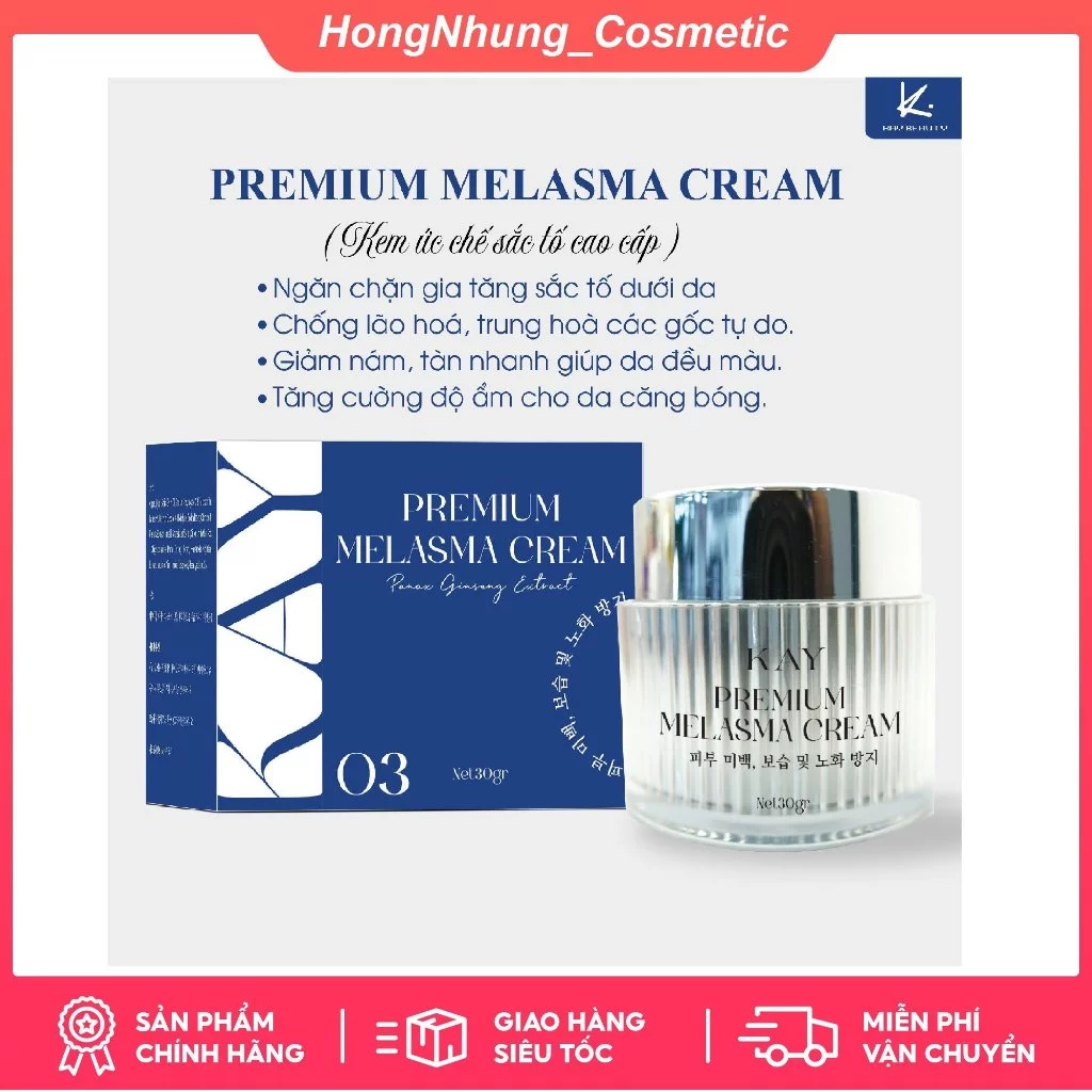 KEM DƯỠNG ỨC CHẾ NÁM MỜ SẠM SÁNG DA KAY BEAUTY (03)