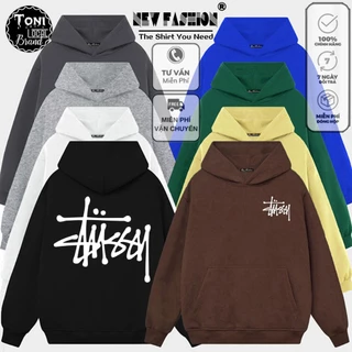 Áo Hoodie Stussy Chữ Đen Trắng Local Brand nỉ bông cực dày form rộng Unisex (HD7030L - Full Box)