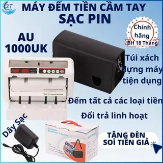 Máy đếm tiền dùng pin mini AU-1000UK đếm số lượng tờ tất cả các loại tiền thuận tiện mang đi