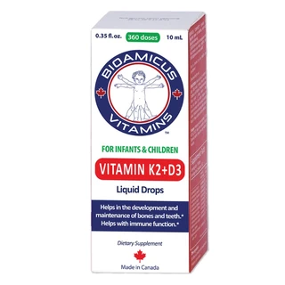 Vitamin D3K2-MK7 - Vitamin K2&D3 BioAmicus Dạng Giọt Tinh Khiết Cho Trẻ Lọ 10ml