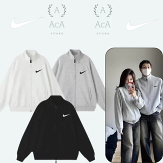 Áo Hoodie Zip Nỉ NIKE Nam Nữ Cổ Đứng Chất nỉ Bông Cao Cấp Chuẩn Form Unisex Chính Hãng , Cao Cấp ACA_store QTK02