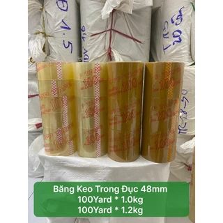 [GIÁ SỐC] Băng Keo, Băng Dính trong/đục 4F8 x 100yard ( 1.0kg -- 1.2kg) / cây (6 cuộn)