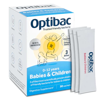 Men vi sinh cho trẻ 0-12 tuổi Optibac Babies & Children Probiotics 30 gói
