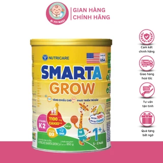 Sữa bột Smarta Grow Phát triển chiều cao, Não bộ (850g)