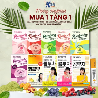 Trà Kombucha Teazen Hàn Quốc Hộp 10 Gói  Mix Vị Nhập Khẩu Chính Hãng