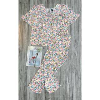 Đồ bộ pyjama dài tay lỡ Ab_Casual cao cấp, vải lanh tole đẹp mịn, bộ nhà nữ trung niên cho mẹ, sang chảnh, thanh lịch