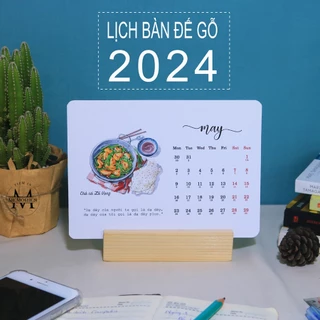 Lịch để bàn 2024  - Món ngon Việt Nam - Tiệm in Memories - Lịch 2024, lịch âm 2024 in hình xinh xắn