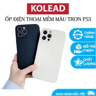 [Series 11 12 13] Ốp điện thoại TPU mềm màu trơn đơn giản KOLEAD P53 có viền dành cho IP 11 12 13 14 15 Pro Promax Plus