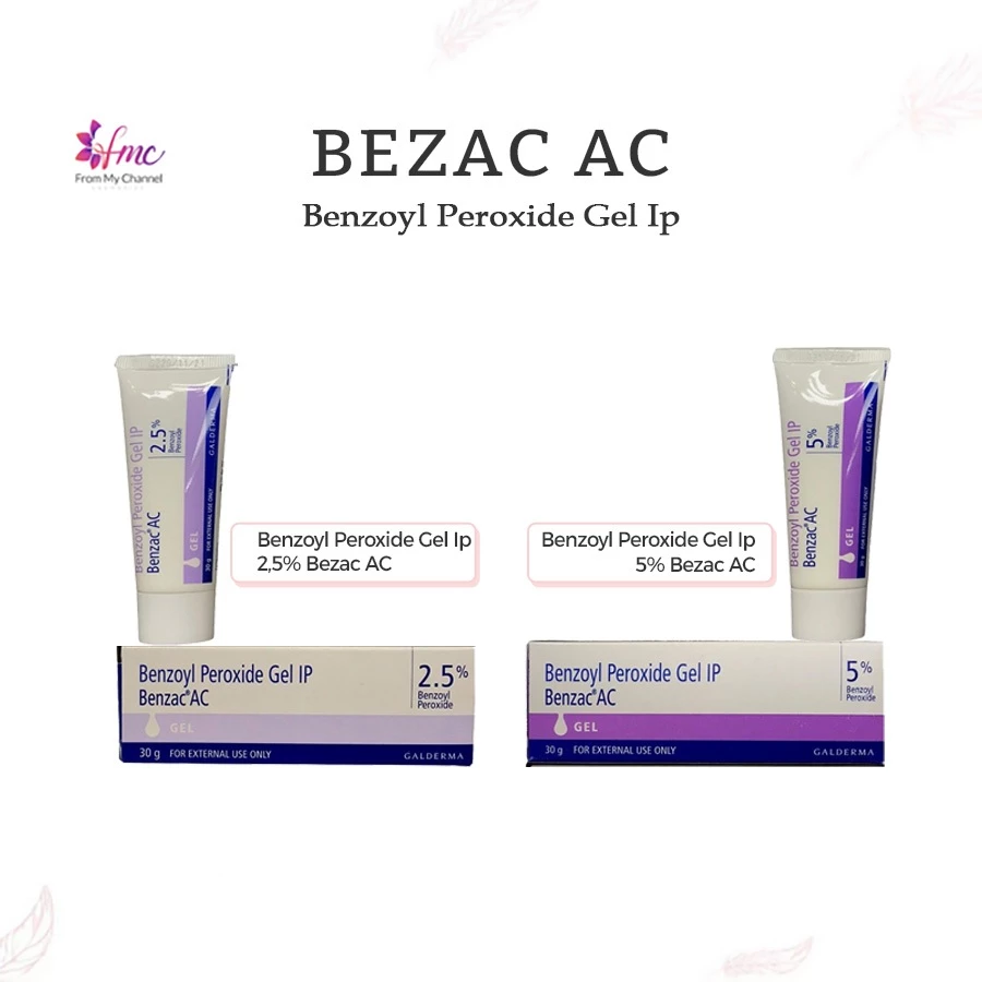 Gel mụn GEL BEZAC AC 2,5%, 5% BENZOYL PEROXIDE 30g