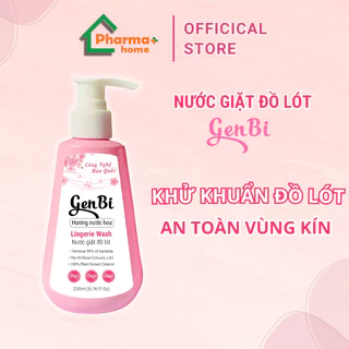 Nước giặt đồ lót thực vật Genbi hương nước hoa kháng khuẩn, không để lại vết ố vàng, an toàn cho da, 200 ml