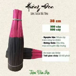 (Combo 300 - 500 cây) 38 cm, Hương Đen Làng Chóa, Nhang Trám Đen,Tẩy Trừ Uế Trược, Nguyên Liệu Tự Nhiên An Toàn Sức Khỏe