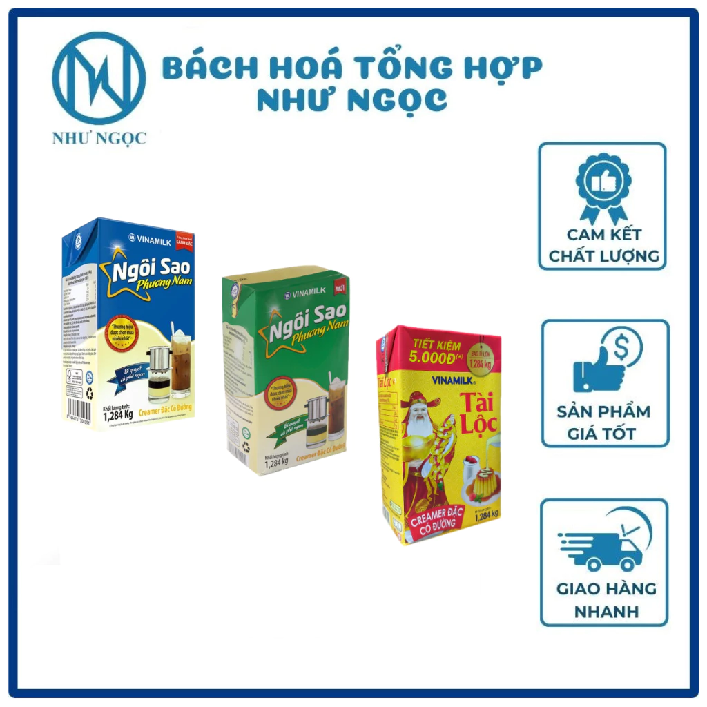 HỘP GIẤY 1284G -Sữa Đặc  Ngôi Sao Phương Nam Xanh Lá/ Vinamilk Tài Lộc  - Bách Hóa Tổng Hợp Như Ngọc