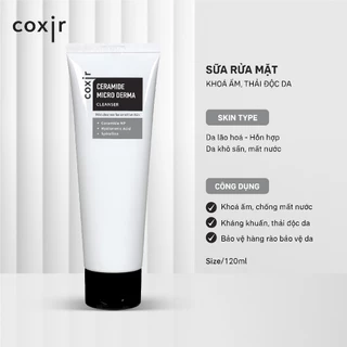 Sữa rửa mặt Ceramide Micro Derma COXIR cao cấp 120ml (Tặng Sample)