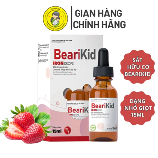 Sắt Bearikid, Sắt Zeambi hữu cơ dạng nhỏ giọt cho bé chai thủy tinh 15ml