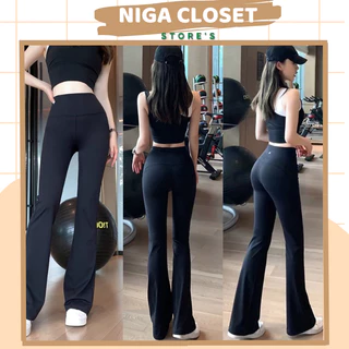 Quần Legging Nữ Cạp Cao Nâng Mông Ống Loe Chất UMI Hàn Cao Cấp Co Giãn 4 Chiều