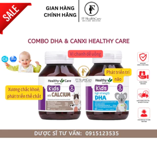 Combo DHA Healthy Care, Canxi Healthy Care Cho Bé Từ 4 Tháng Tuổi