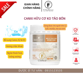 Canxi hữu cơ Bioisland Milk Calcium Bone Care 150 Viên Úc Mẫu Mới