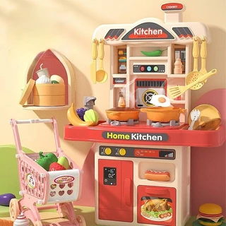 Đồ chơi DIY cho bé nhà bếp nấu ăn có âm thanh, ánh sáng và nhiều phụ kiện (không có hơi nước) - Đồ chơi cho trẻ NS KIDS
