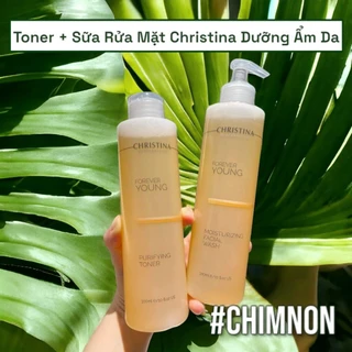 Bộ Toner / Sữa Rửa Mặt Christina Forever Young Dưỡng Ẩm Không Khô Da SRM 300ml