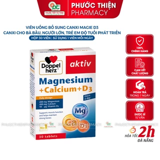 Canxi cho bà bầu, người lớn Doppelherz Magnesium Calcium D3 30 Viên - tăng chiều cao cho bé