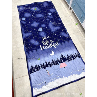 Nệm trải sàn 1 người nằm kích thước 90x200cm chất liệu cotton poly