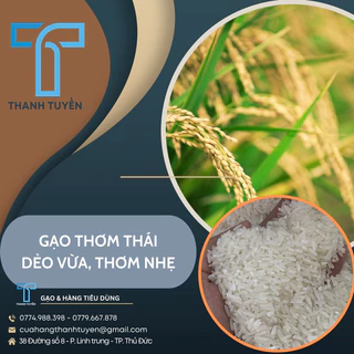 Gạo Thơm Thái Hạt To Dài Thơm Bao 5Kg